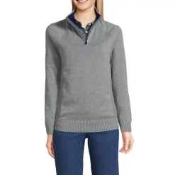 School Uniform Unisex Cotton Modal Quarter Zip Sweater
