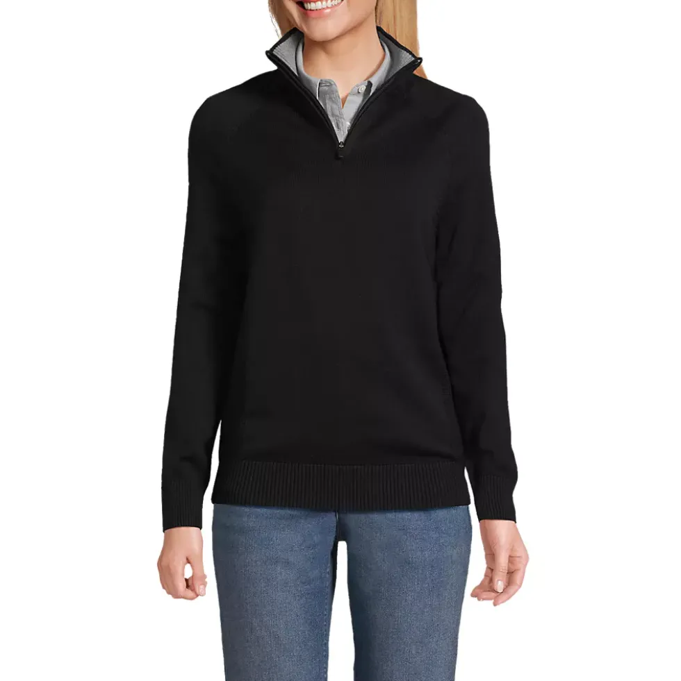 School Uniform Unisex Cotton Modal Quarter Zip Sweater