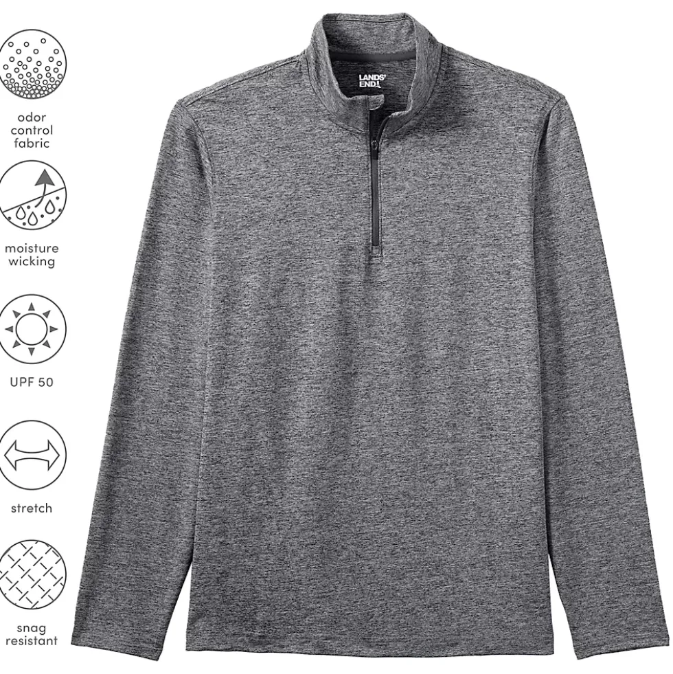 School Uniform Unisex Rapid Dry Space Dye Quarter Zip Pullover Shirt