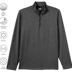 School Uniform Unisex Rapid Dry Space Dye Quarter Zip Pullover Shirt