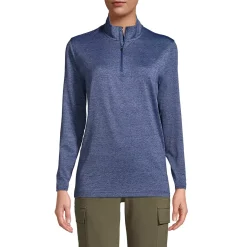 School Uniform Unisex Rapid Dry Space Dye Quarter Zip Pullover Shirt
