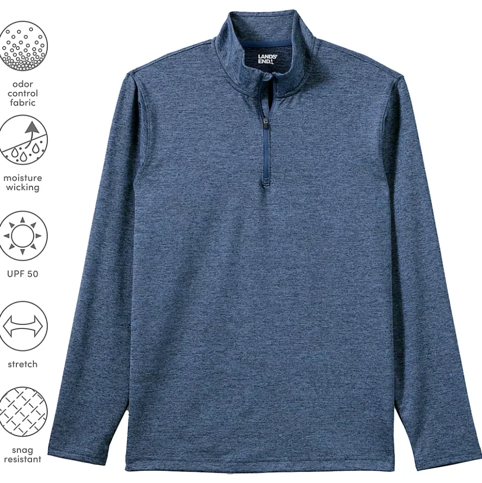 School Uniform Unisex Rapid Dry Space Dye Quarter Zip Pullover Shirt