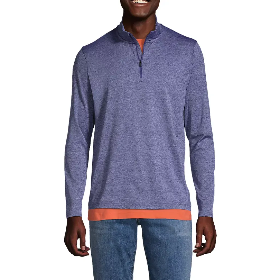 School Uniform Unisex Rapid Dry Space Dye Quarter Zip Pullover Shirt