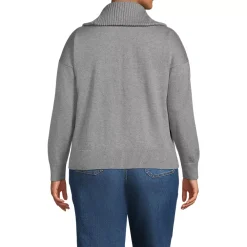 School Uniform Women's Cotton Modal Long Sleeve Zip Front Cardigan Sweater Jacket