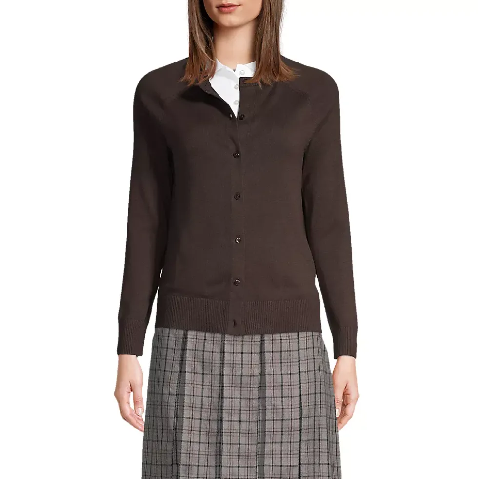 School Uniform Women's Cotton Modal Cardigan Sweater