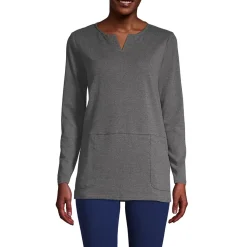 School Uniform Women's Cotton Polyester Long Sleeve Tunic with Pockets