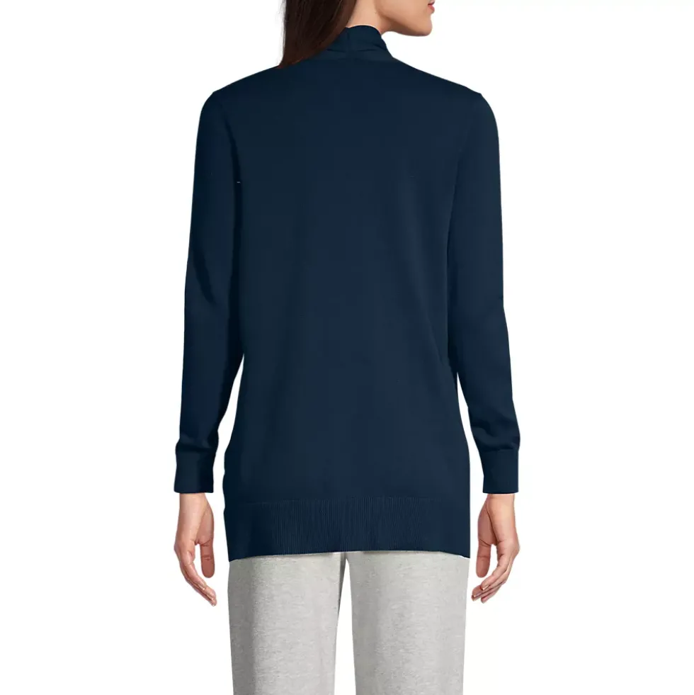 School Uniform Women's Long Sleeve Open Long Cardigan Sweater