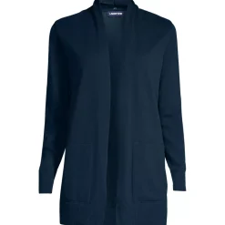 School Uniform Women's Long Sleeve Open Long Cardigan Sweater