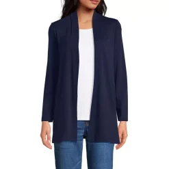 School Uniform Women's Long Sleeve Supima Micro Modal Open Cardigan Tunic