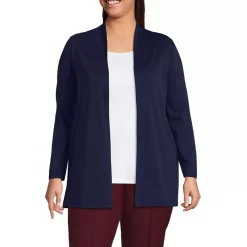 School Uniform Women's Long Sleeve Supima Micro Modal Open Cardigan Tunic