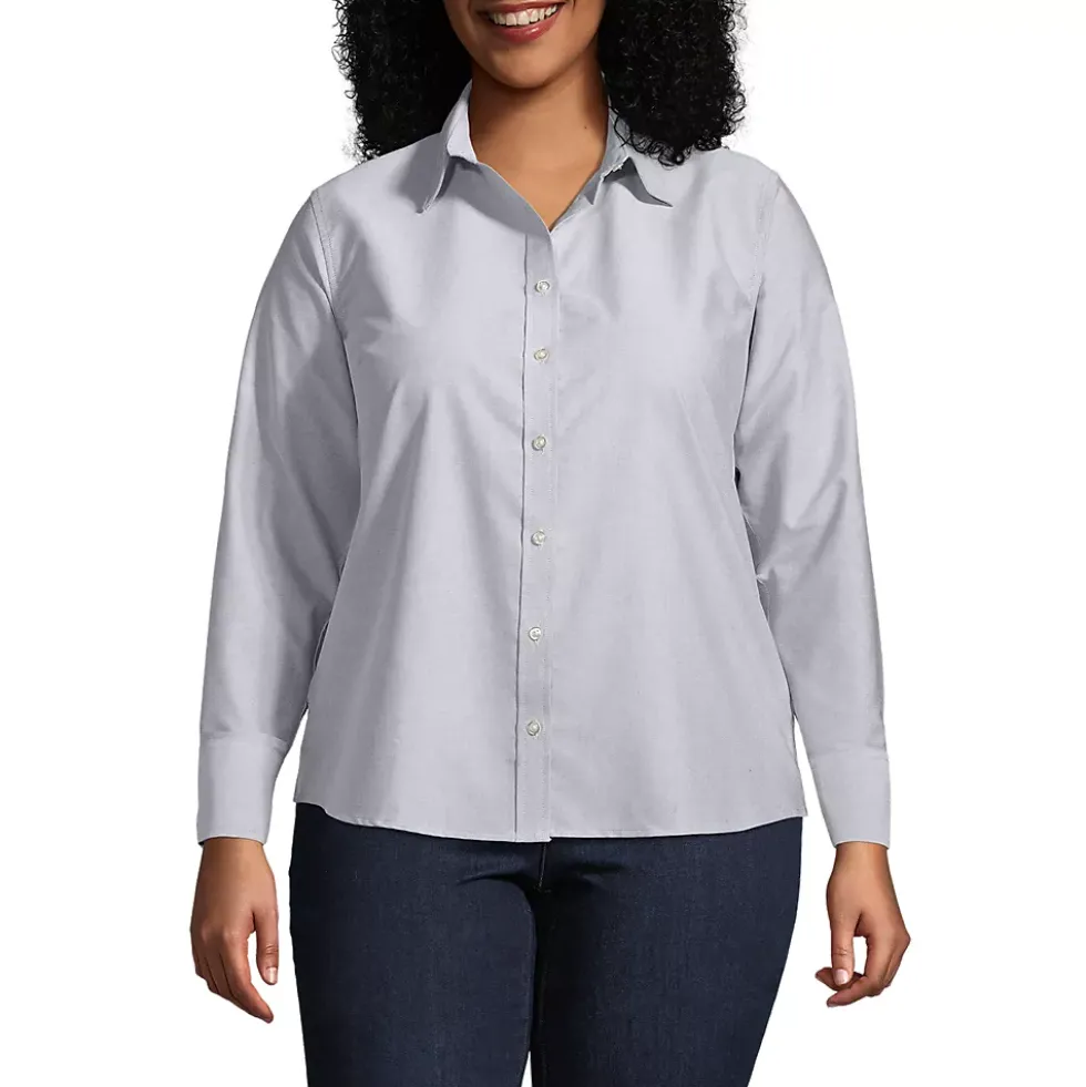 School Uniform Women's Long Sleeve Oxford Shirt
