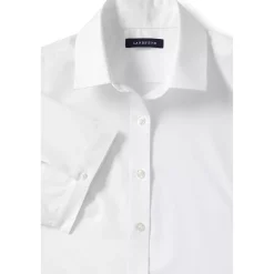 School Uniform Women's Petite Short Sleeve Broadcloth Shirt