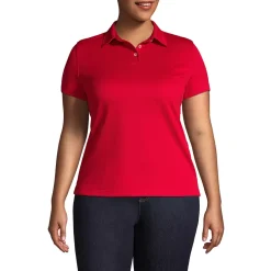 School Uniform Women's Plus Size Short Sleeve Active Pique Polo