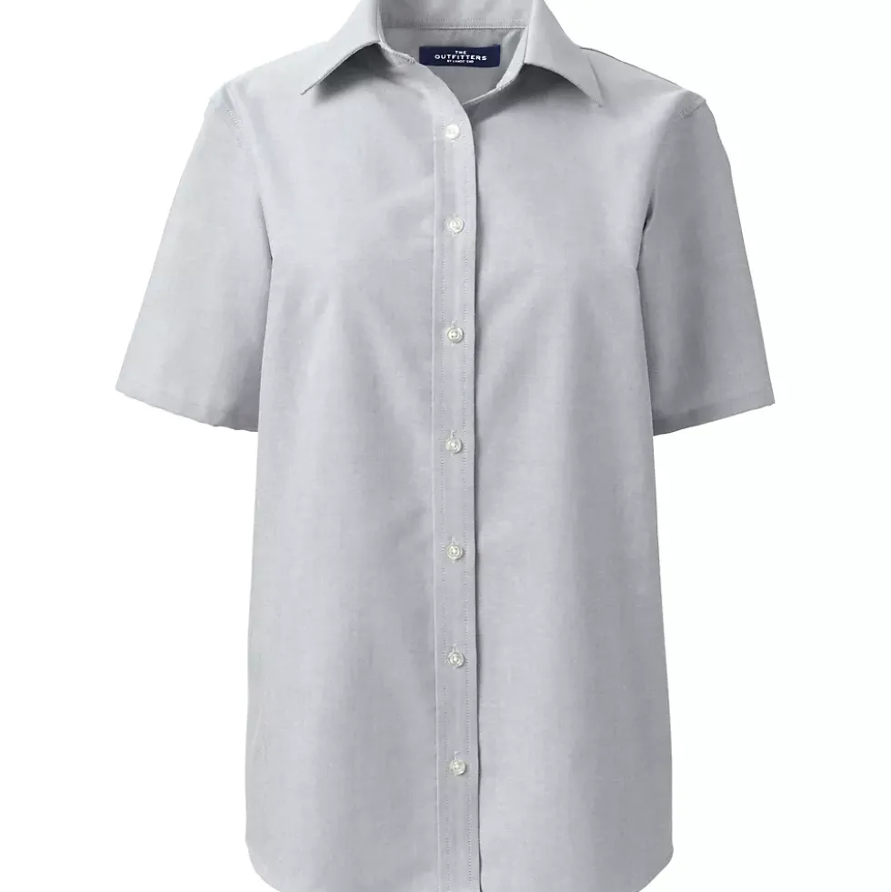 School Uniform Women's Plus Size Short Sleeve Oxford Shirt
