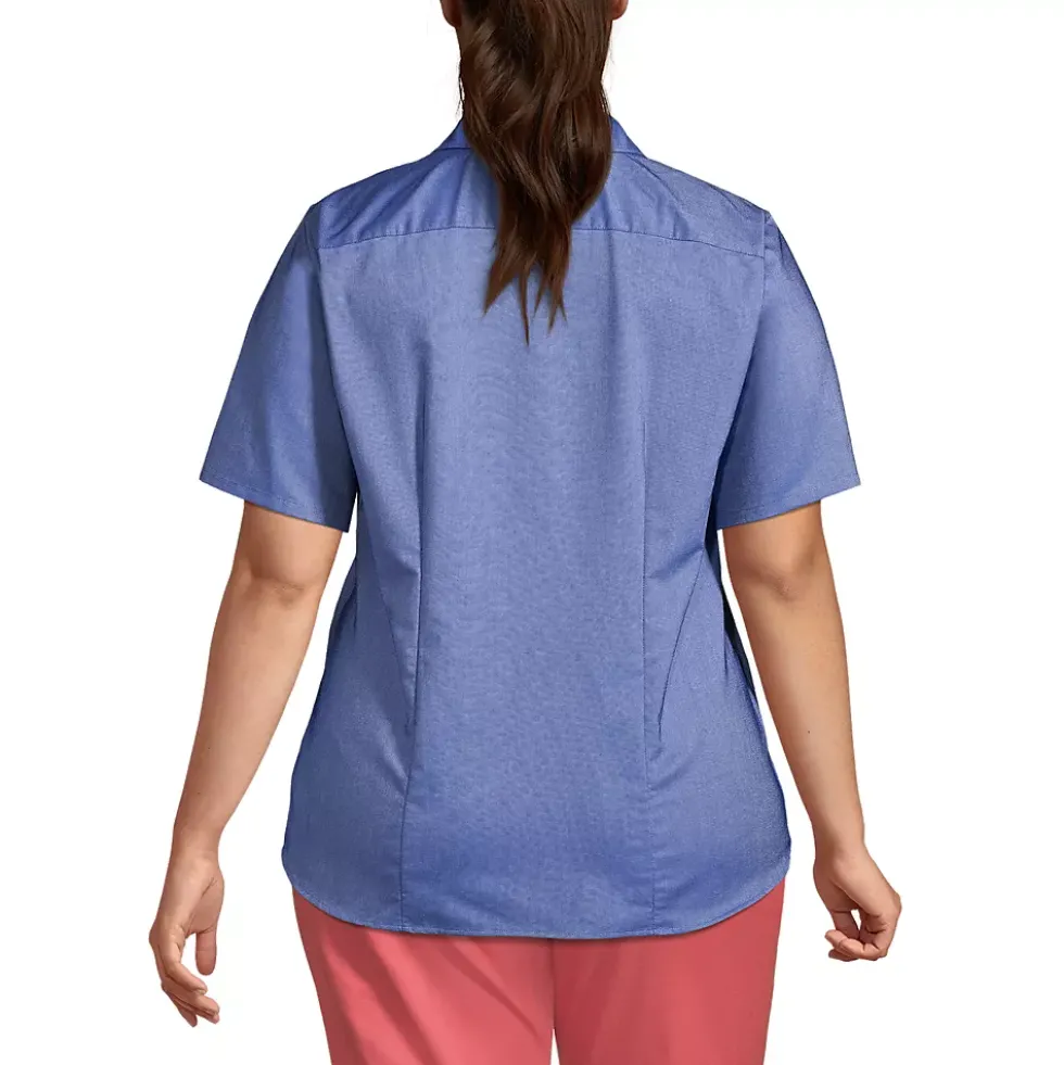 School Uniform Women's Plus Size Short Sleeve Oxford Shirt