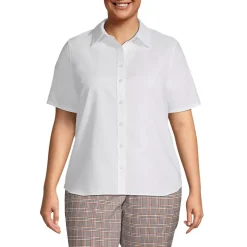 School Uniform Women's Plus Size Short Sleeve Oxford Shirt
