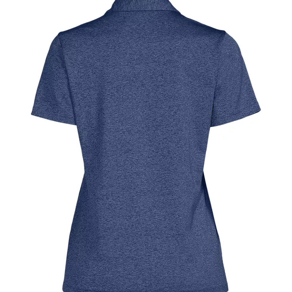 School Uniform Women's Rapid Dry Short Sleeve Space Dye Sport Neck Polo Shirt