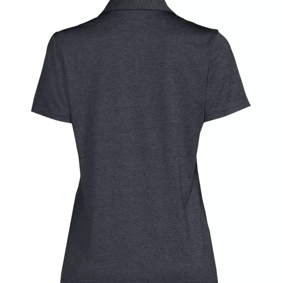 School Uniform Women's Rapid Dry Short Sleeve Space Dye Sport Neck Polo Shirt