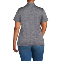 School Uniform Women's Rapid Dry Short Sleeve Space Dye Sport Neck Polo Shirt