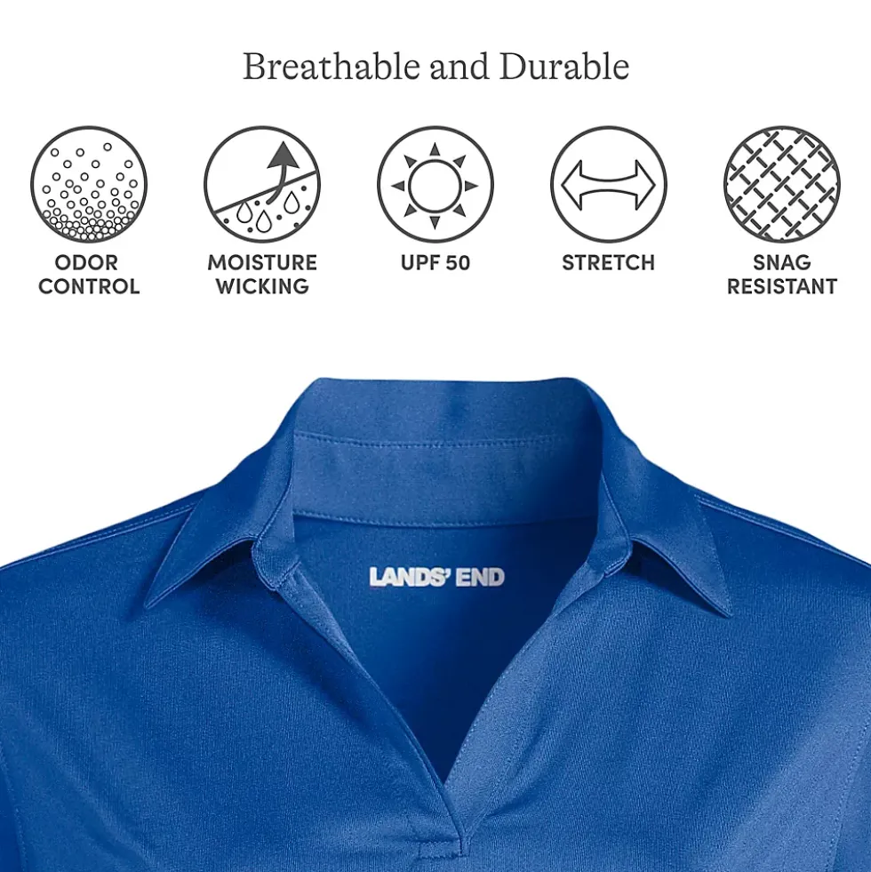 School Uniform Women's Rapid Dry Long Sleeve Sport Collar Polo
