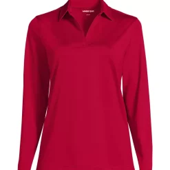 School Uniform Women's Rapid Dry Long Sleeve Sport Collar Polo