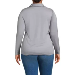 School Uniform Women's Rapid Dry Long Sleeve Sport Collar Polo