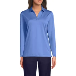 School Uniform Women's Rapid Dry Long Sleeve Sport Collar Polo