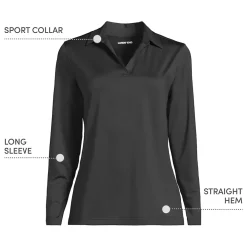 School Uniform Women's Rapid Dry Long Sleeve Sport Collar Polo