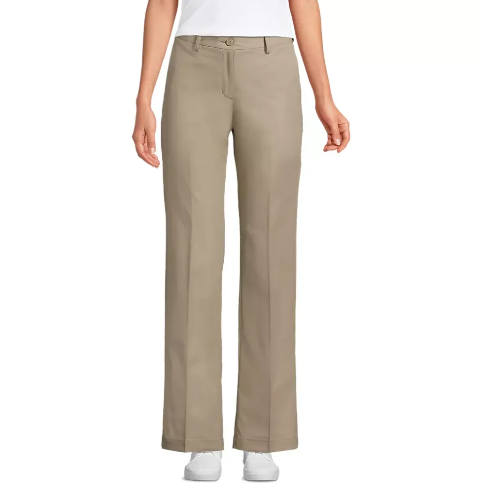 School Uniform Women's Recycle Active Chino Comfort Waist Straight Leg Pants