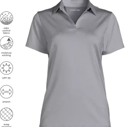 School Uniform Women's Short Sleeve Rapid Dry Sport Neck Polo Shirt