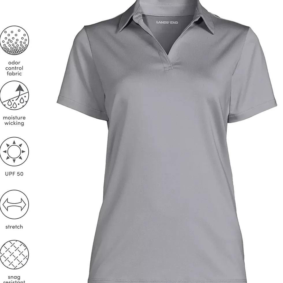 School Uniform Women's Short Sleeve Rapid Dry Sport Neck Polo Shirt