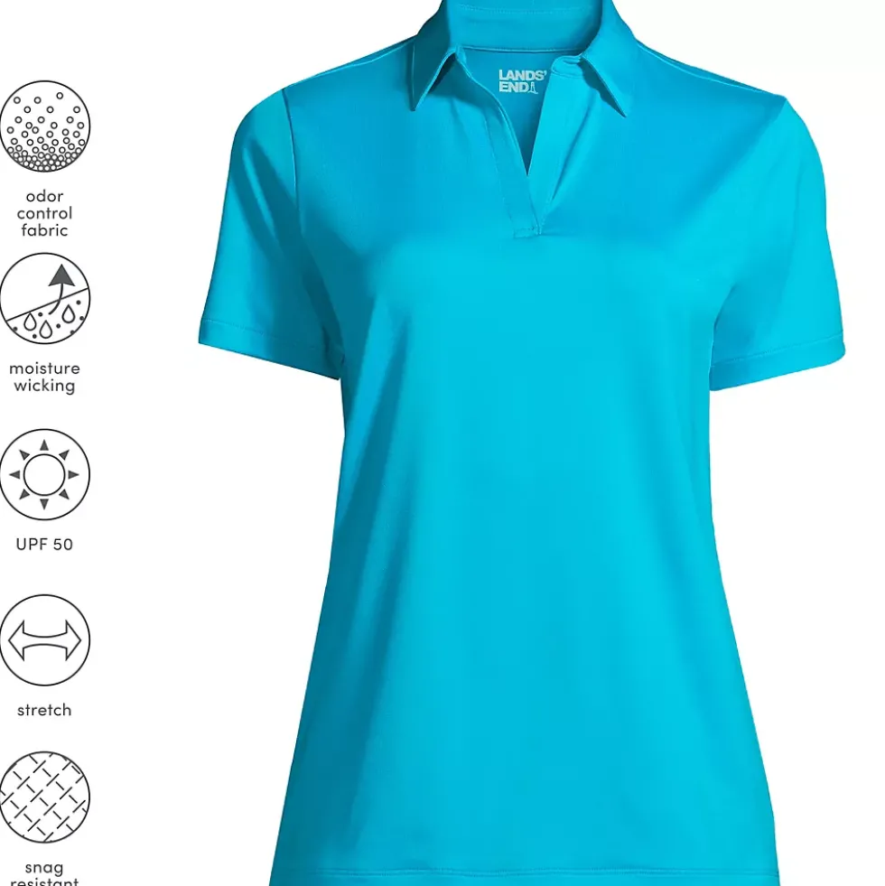 School Uniform Women's Short Sleeve Rapid Dry Sport Neck Polo Shirt