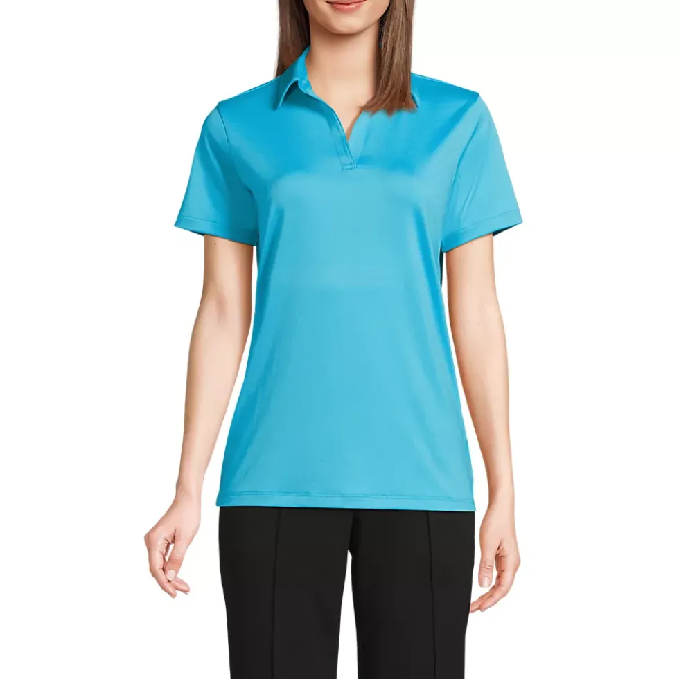 School Uniform Women's Short Sleeve Rapid Dry Sport Neck Polo Shirt