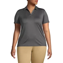 School Uniform Women's Short Sleeve Rapid Dry Sport Neck Polo Shirt