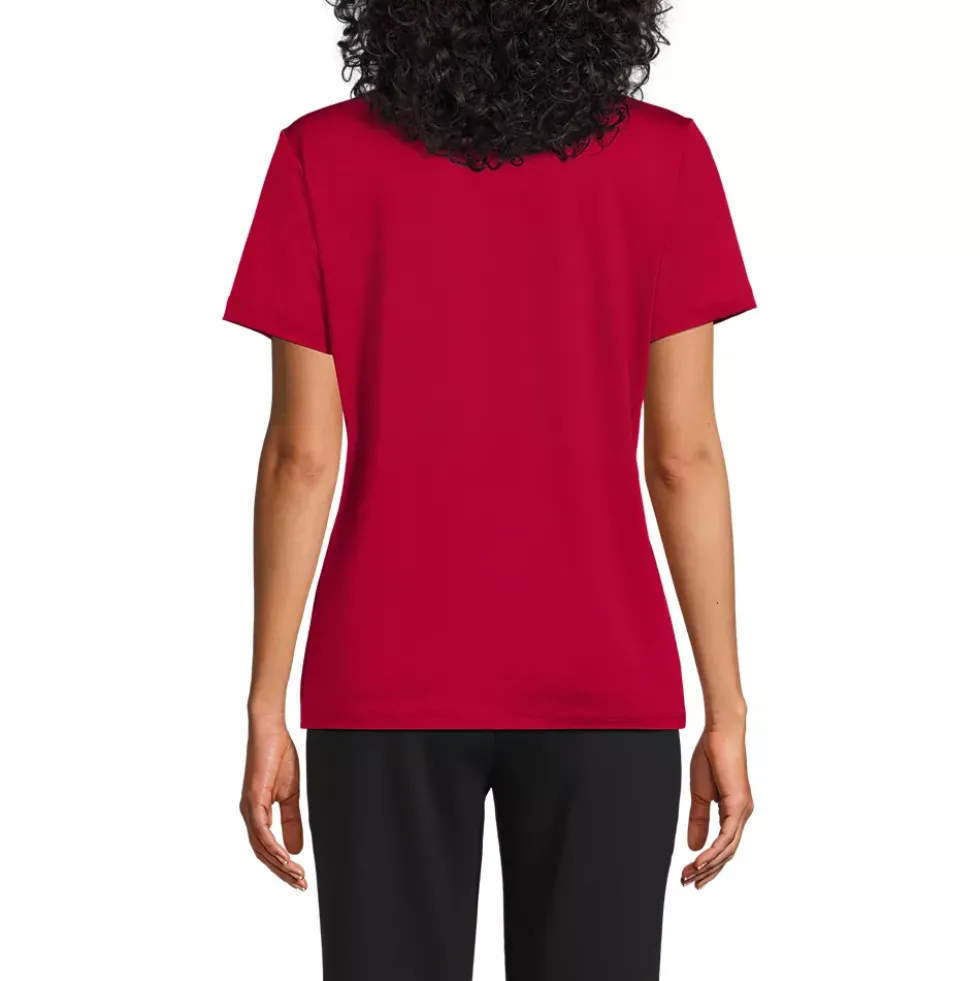 School Uniform Women's Short Sleeve Rapid Dry Sport Neck Polo Shirt