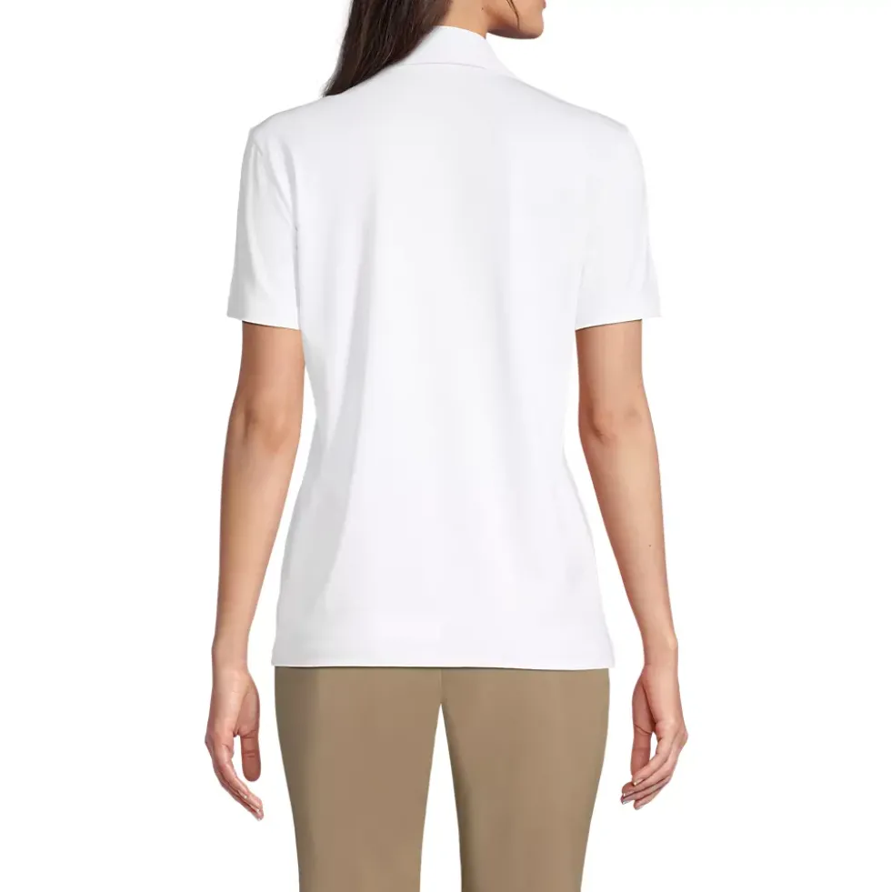 School Uniform Women's Short Sleeve Rapid Dry Sport Neck Polo Shirt
