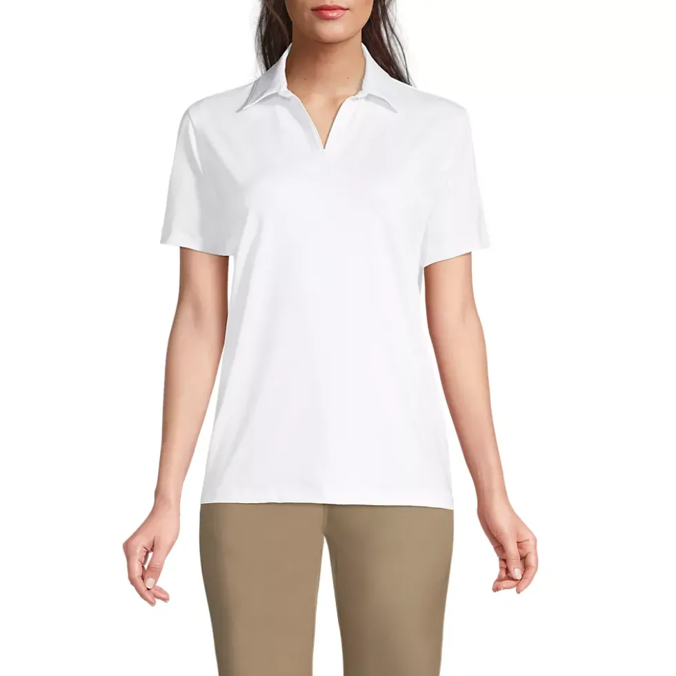 School Uniform Women's Short Sleeve Rapid Dry Sport Neck Polo Shirt