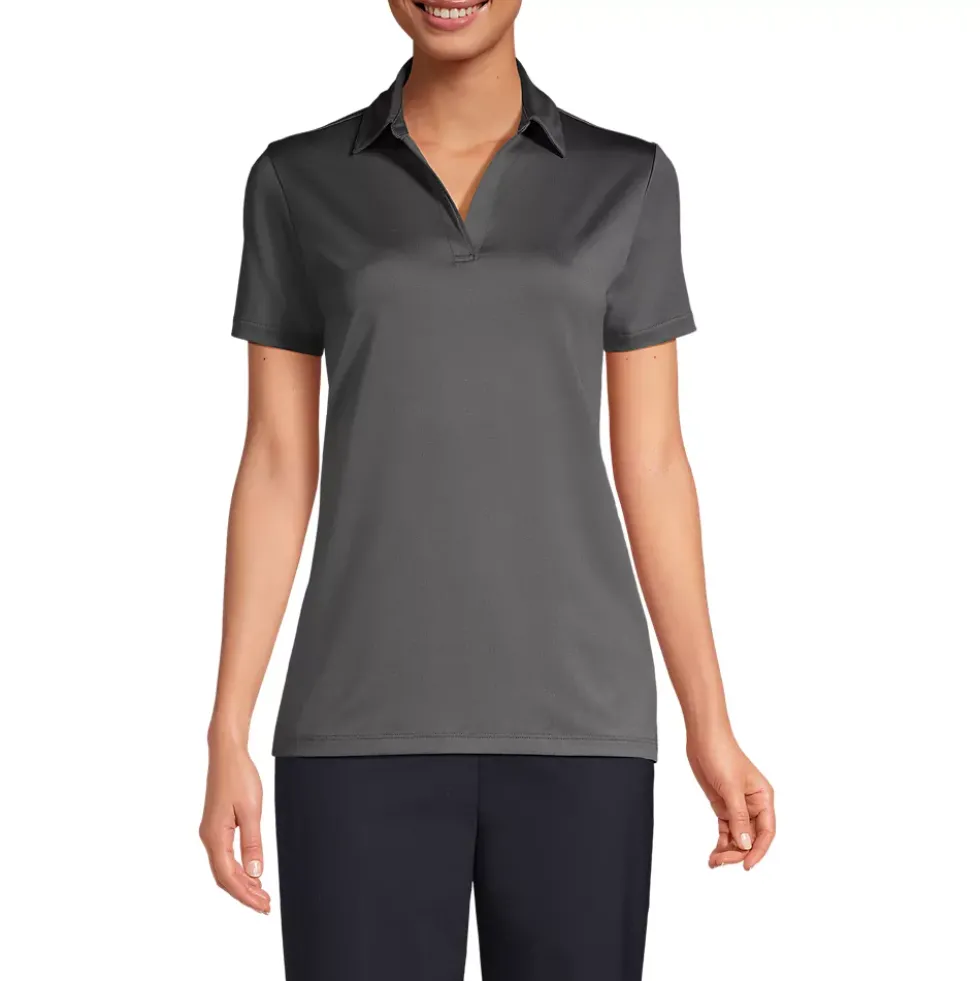 School Uniform Women's Short Sleeve Rapid Dry Sport Neck Polo Shirt
