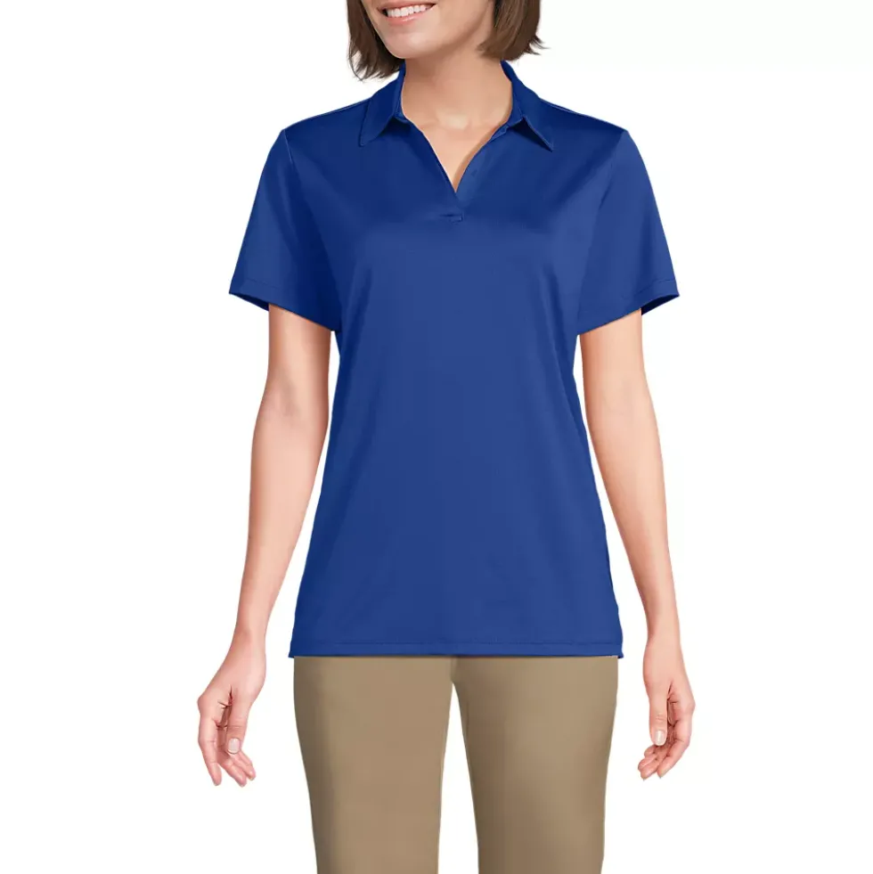 School Uniform Women's Short Sleeve Rapid Dry Sport Neck Polo Shirt