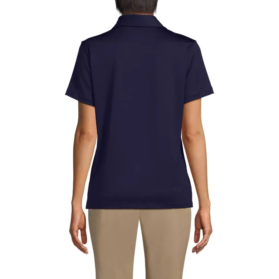 School Uniform Women's Short Sleeve Rapid Dry Sport Neck Polo Shirt