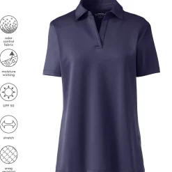 School Uniform Women's Short Sleeve Rapid Dry Sport Neck Polo Shirt