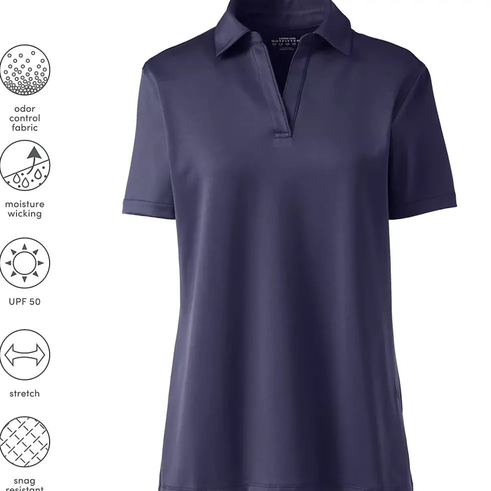 School Uniform Women's Short Sleeve Rapid Dry Sport Neck Polo Shirt