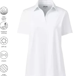 School Uniform Women's Short Sleeve Rapid Dry Sport Neck Polo Shirt