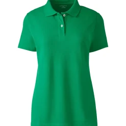 School Uniform Women's Short Sleeve Basic Mesh Polo Shirt