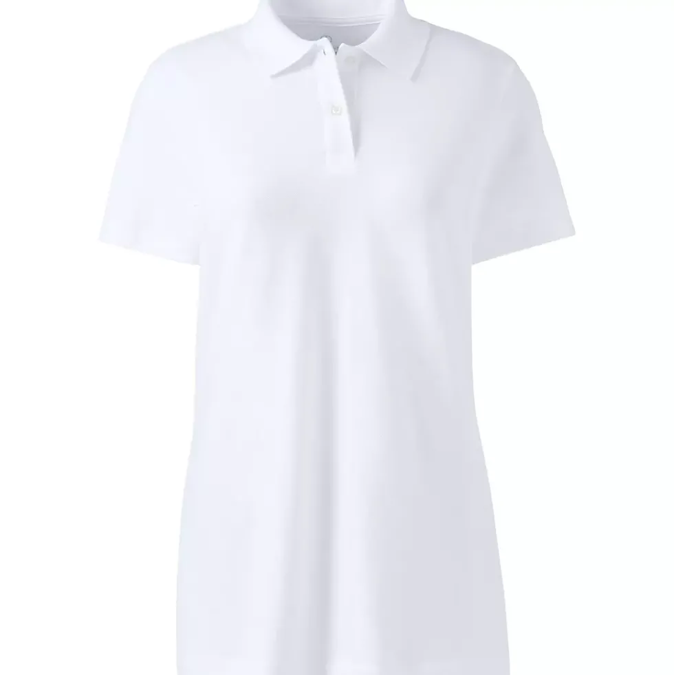 School Uniform Women's Short Sleeve Basic Mesh Polo Shirt
