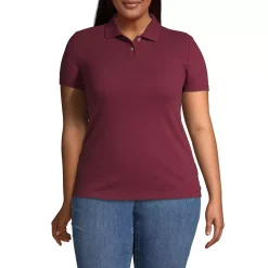 School Uniform Women's Short Sleeve Basic Mesh Polo Shirt