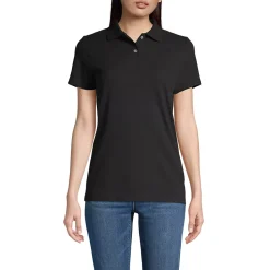 School Uniform Women's Short Sleeve Basic Mesh Polo Shirt