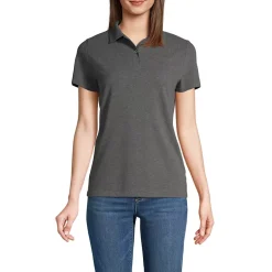 School Uniform Women's Short Sleeve Basic Mesh Polo Shirt