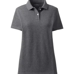 School Uniform Women's Short Sleeve Basic Mesh Polo Shirt
