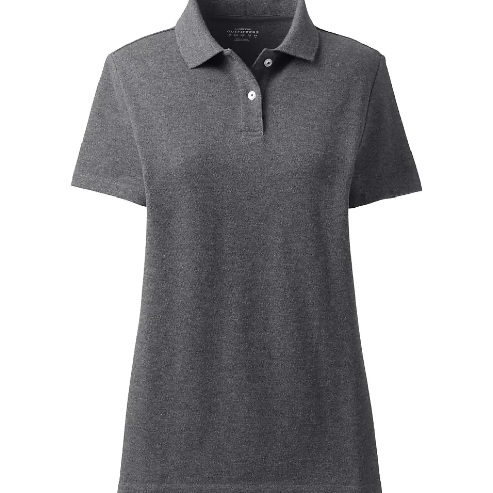 School Uniform Women's Short Sleeve Basic Mesh Polo Shirt
